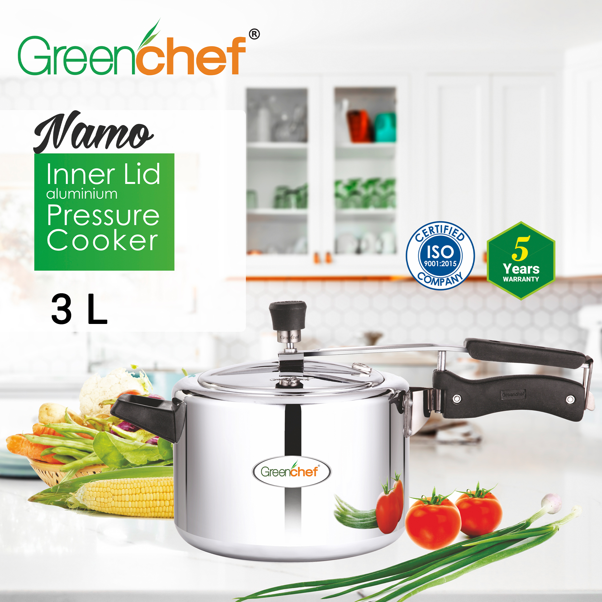 Green chef pressure cooker 3 litre sale